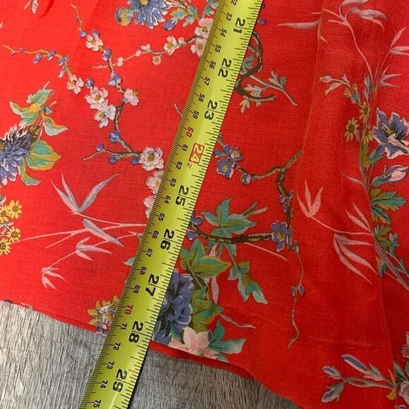 Vintage VTG Koala Red Floral Midi Maxi Skirt Medium Large - Picture 7 of 7